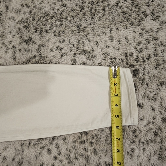 Madewell SZ 32 Pure White High Riser Skinny Ankle Stretch Jeans - Picture 10 of 13